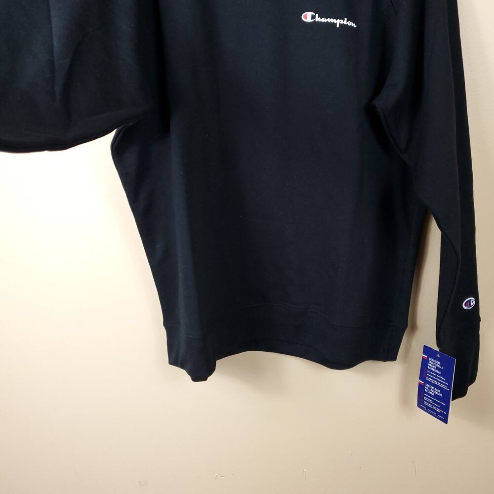 Champion Black Powerblend Boyfriend Graphic Crewneck Sweatshirt Size XL - Picture 4 of 10